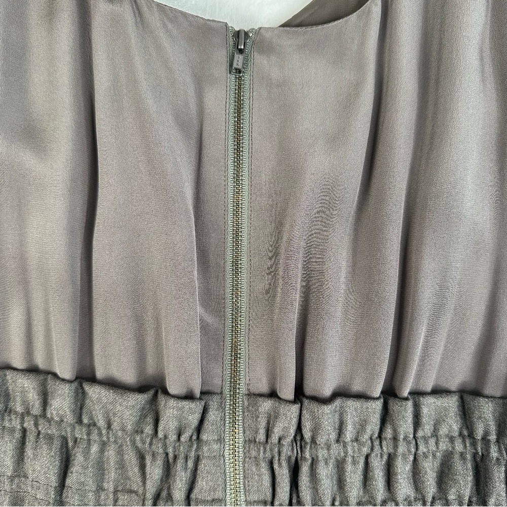 J Crew "Aurelia" Beaded Silk Couplet Sleeveless Cocktail Dress Gray Size 8 NEW - Picture 6 of 10